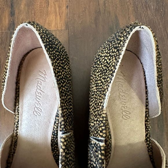 MADEWELL The Lucie Shoe in Leather Spotted Calf Hair Toffee Multi - Picture 8 of 12